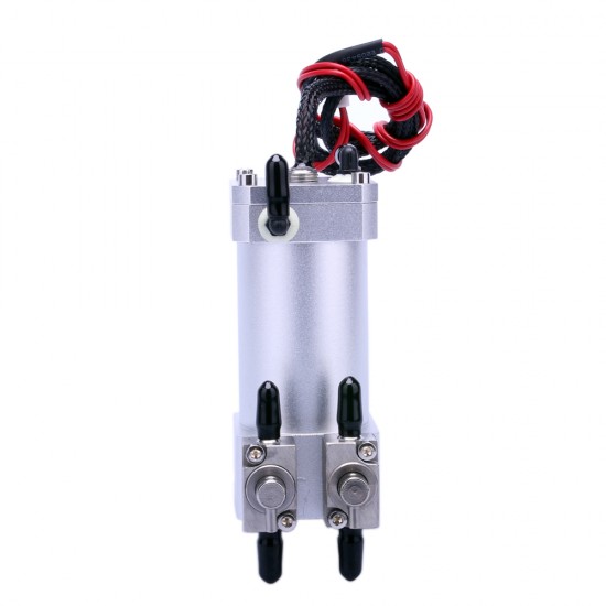 Cylindrical Mental  ink tank  With Sensor ---2 Aluminum Valve  On Its Side