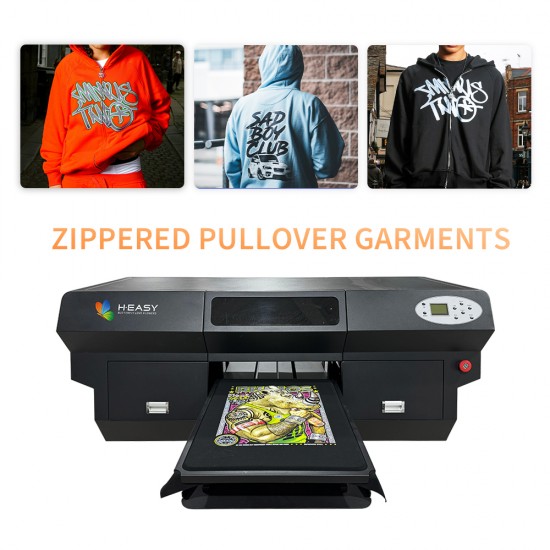 H·EASY DTG 4050 zippered pullover garments Imitation Embroidery Printing Machine 